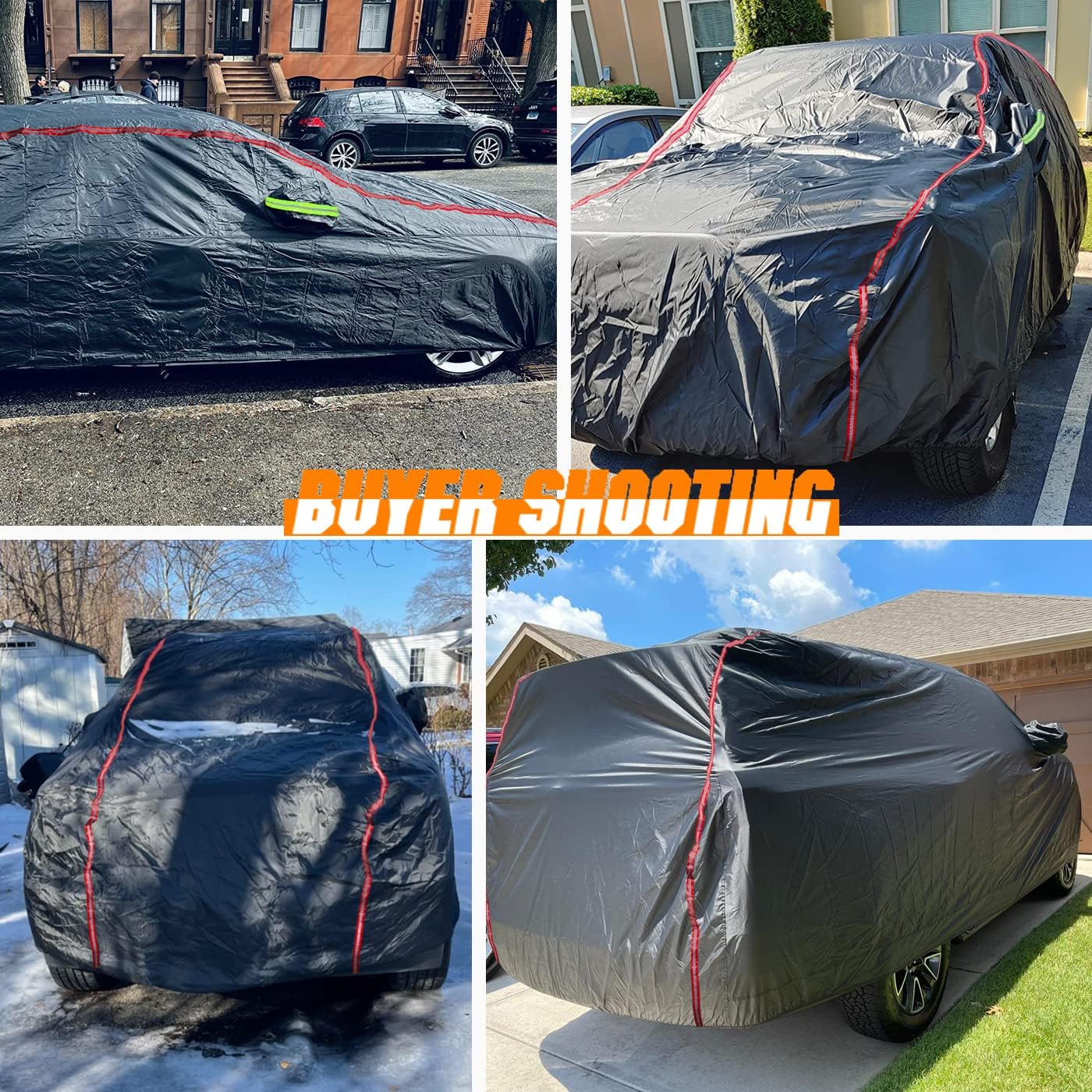Breathable New Material, Waterproof Car Cover, Locks and Zipper Doors, Sunscreen Waterproof UV Prevention Snowproof Wind and Windproof,Suitable for Indoor Outdoor,for Sedan (205" to 216") B5
