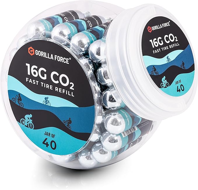 Threaded CO2 Cartridges, 16g for Bike Tire Inflators