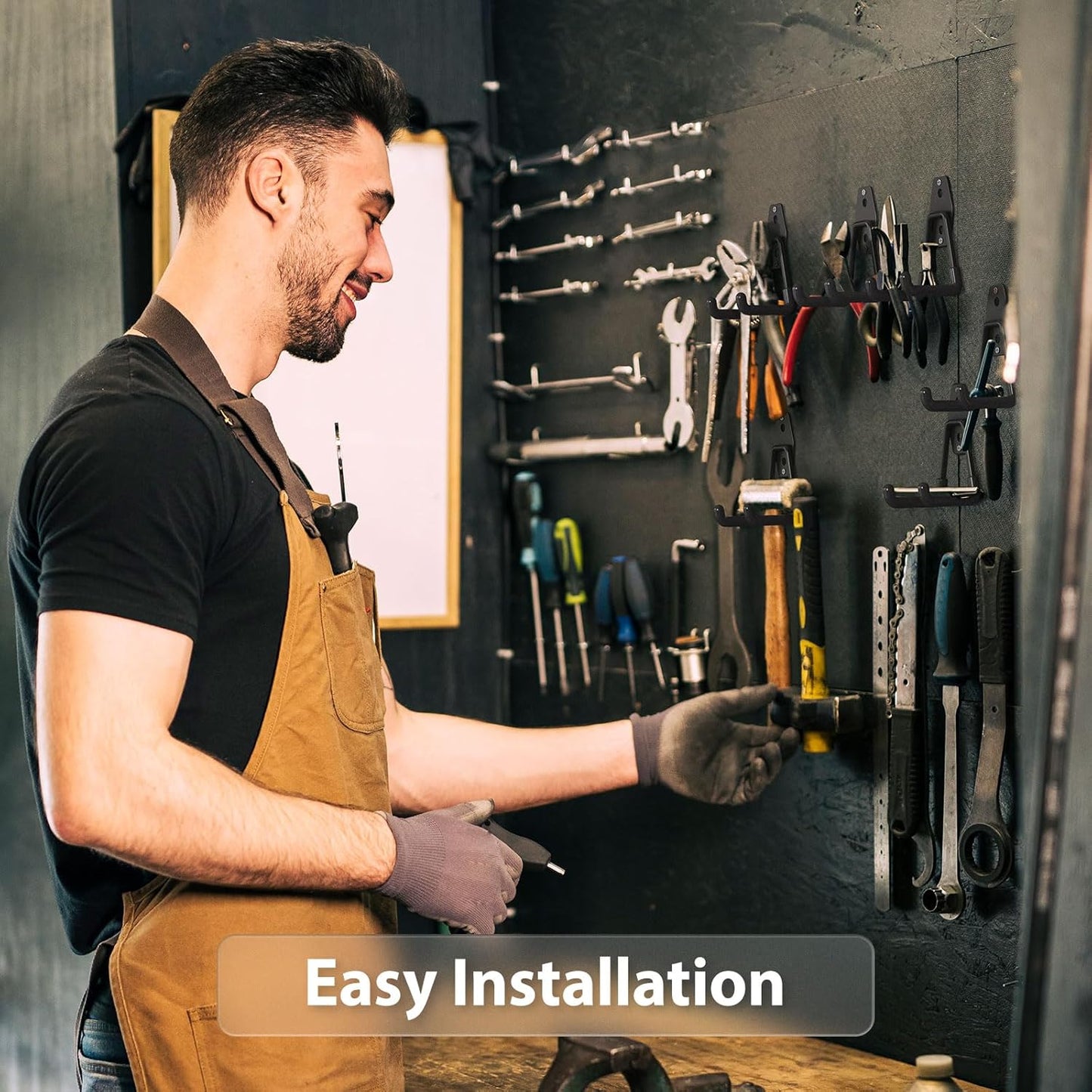 8 Pack 4.5x2.75 Inch Utility Steel Wall Mount Heavy Duty Garage Hooks with Anti-Slip Coating,Storage More Yard,Garden and Power Tools and for Hanging Hose,Ladder and Bike