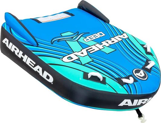 Airhead G-Force Inflatable Towable Tube | 2-4 Rider Models | Dual Tow Points | Full Nylon Cover | Kwik-Connect | Patented Speed Valve | Boat Tubes and Towables