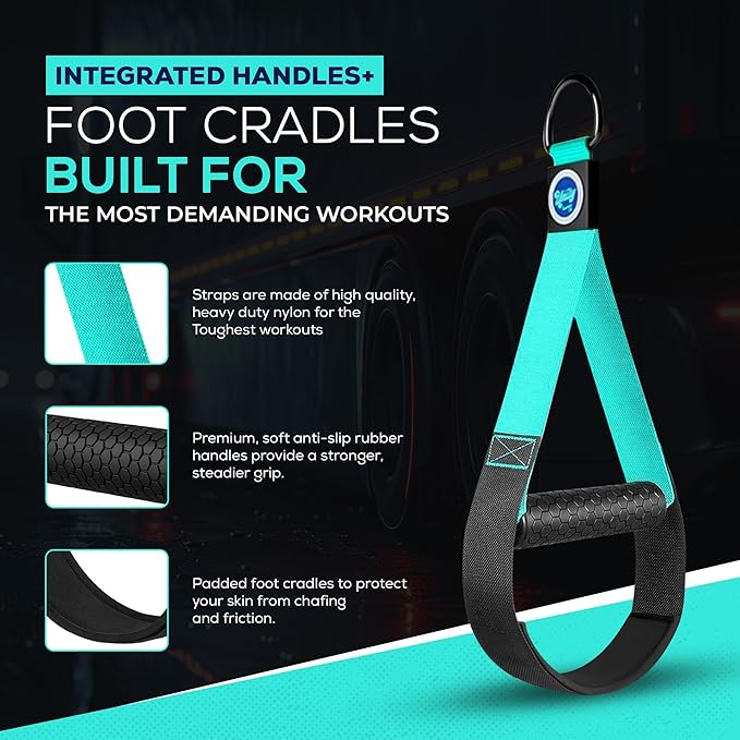 All In One Suspension Trainer Kit, Full Body Workout at Home, Exercise Straps That Will Help You Build Muscle, Burn Fat and Improve Mobility