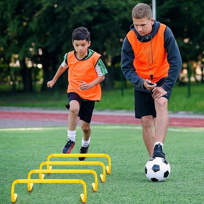 5 Pcs Speed Agility Training Hurdles Detachable Durable Equipment Plyometric and All Purpose Speed Training Hurdle Equipment for Athletes Soccer Basketball