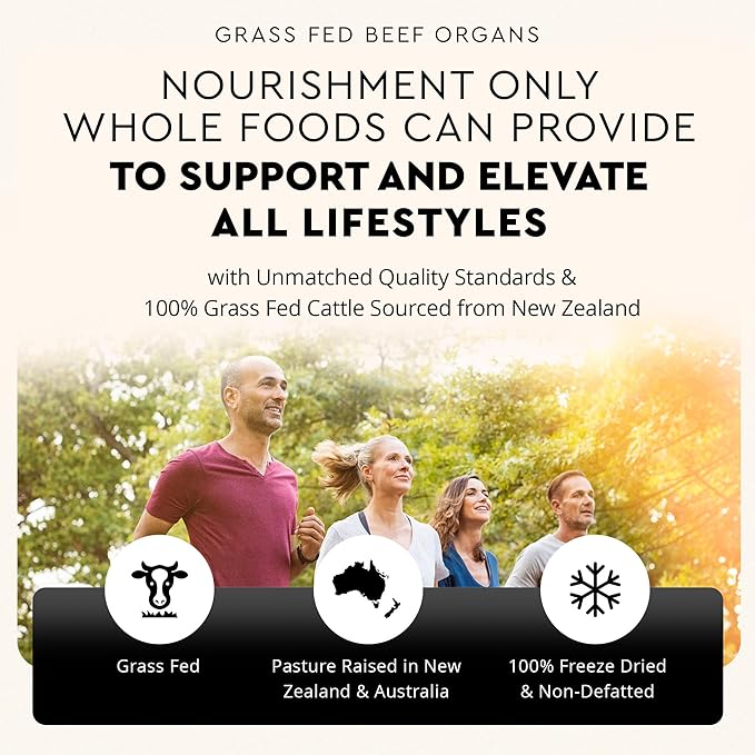 Ancestral Supplements Grass Fed Beef Organ Supplement, Supports Whole Body Wellness with Proprietary Blend of Liver, Heart, Kidney, Pancreas, Spleen, Freeze-Dried Beef, Non-GMO, 180 Capsules