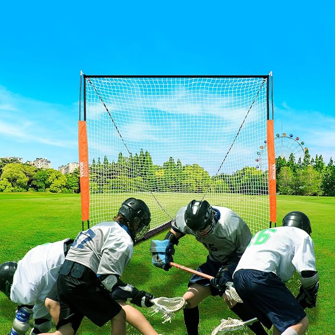 VEVOR Portable Lacrosse Goal - Complete Training Accessory Set with Extended Coverage for Youth and Adults