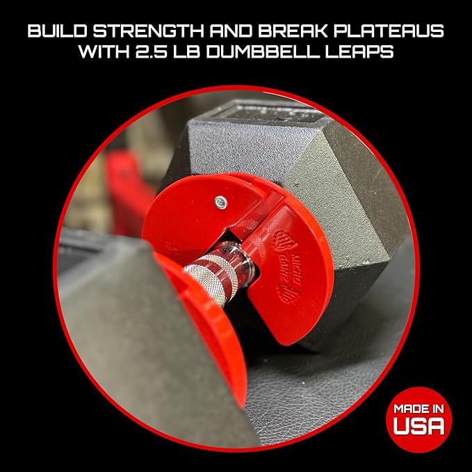 Micro Gainz Dumbbell Fractional 1.25lb Weight Plate, Ideal for Micro Loading, (Choose Color) 4 Piece Fractional Weight Plates, Designed for Dumbbell Training, Made In USA