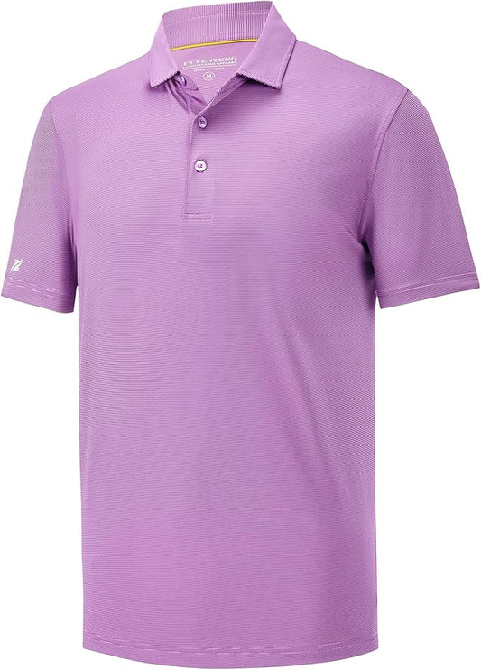 Mens Polo Shirts Short Casual Solid Stylish Dry Fit Performance Designed Collared Golf Polo Shirts for Men