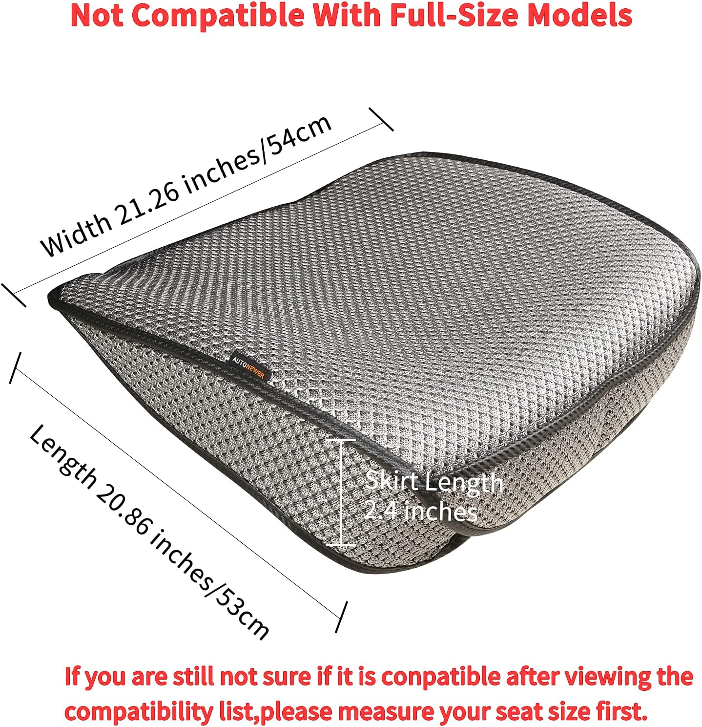 Auto Newer Breathable Universal Four Seasons Car Seat Covers，Luxury Car Seat Cushion ，Protectors for Front Seat Bottoms,Compatible with 95% Vehicles， Fit for Cars Truck SUV (Grey1PCS)