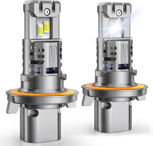 FAHREN 9008 H13 Bulbs, Lastest 45000LM High Visibility, 6500K Cool White, Compact 1:1 Size, Waterproof IP68 fog bulbs, Plug and Play, Pack of 2