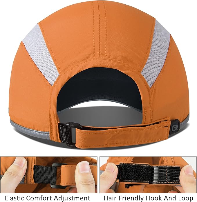 GADIEMKENSD Reflective Folding Outdoor Hat Unstructured Design UPF 50+ Sun Protection Sport Hats for Womens and Mens