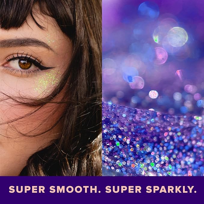 Unicorn Snot Face & Body Glitter - Cosmetic-Grade Holographic Glitter Gel - Makeup for Festivals, Raves, Anime Cosplay - Safe for Face, Easy Application & Removal, 1.7oz Purple (Ultraviolet)