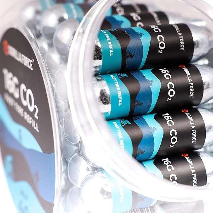 Threaded CO2 Cartridges, 16g for Bike Tire Inflators