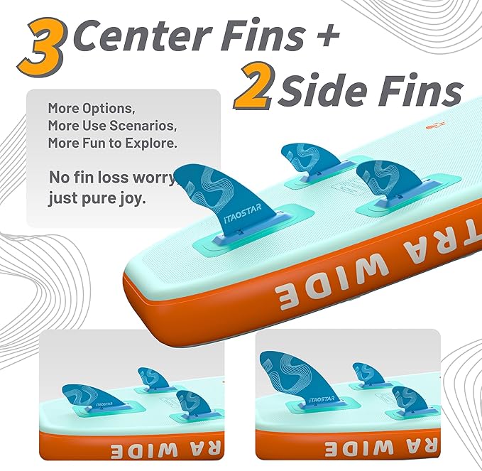 Joy 8'×29"/11'×35" Inflatable Paddle Board for Kids, One-Stop Premium SUP Accessories, Stand Up Paddle Board for More Balance, Tailored Fins for More Fun