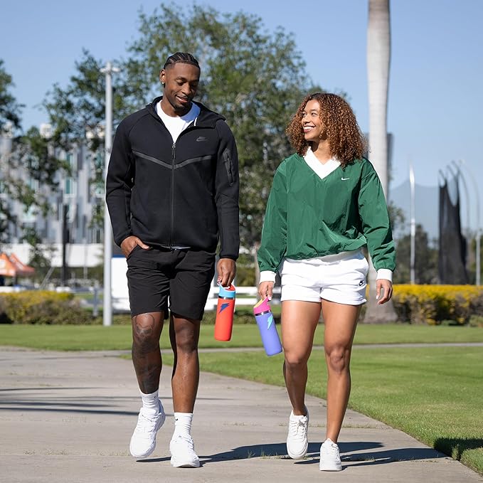 Gatorade 'Overtime' 22oz Stainless Steel Water Bottle, Twist Cap, Grey/Neon Yellow