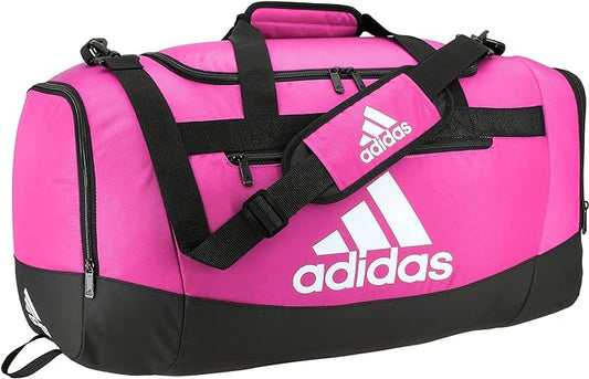 adidas Unisex Defender 4.0 Gym Duffel Bag for Men and Women, Team Shock Pink, Medium (66L)