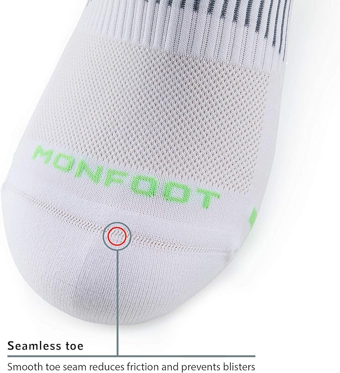 MONFOOT Men's/Women's 3-10 Pairs Silky Dry Athletic Cushion Ankle Socks, Multipack