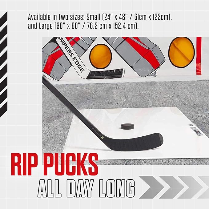Snipers Edge Hockey - Hockey Shooting Pad - Simulates Real Ice, Heavy Duty, Weather Proof Coating, Portable and Convenient