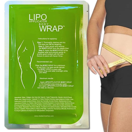 Ultimate Body Wrap with Guarana, Green Tea, and Seaweed Works for Stomach Belly Legs Arms Abdomen 6 Wraps