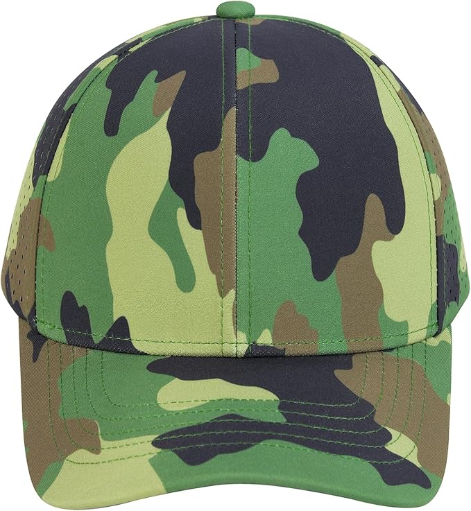 VOBOOM Men Quick Dry Baseball Cap Laser Cut Mesh Ball Curved Brim Snapback Hat