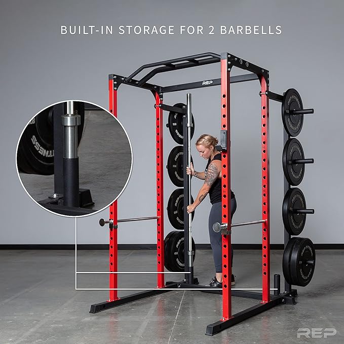 REP Fitness PR-1100 Power Rack - 700 lbs Rated Lifting Cage for Weight Training