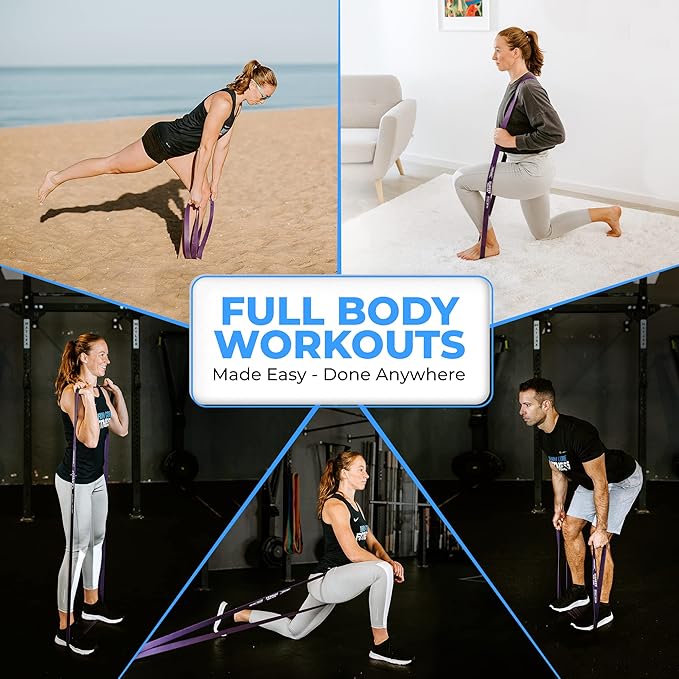 Pull Up Assistance Resistance Bands - Long Loop Power Bands for Men and Women - Strength Power Flexibility Training at Home & Gym - Ebooks & Workout Chart Included by Iron Core Fitness