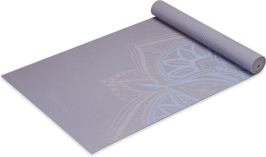 Gaiam Yoga Mat - Premium 5mm Print Thick Non Slip Exercise & Fitness Mat for All Types of Yoga, Pilates & Floor Workouts (68" x 24" x 5mm)