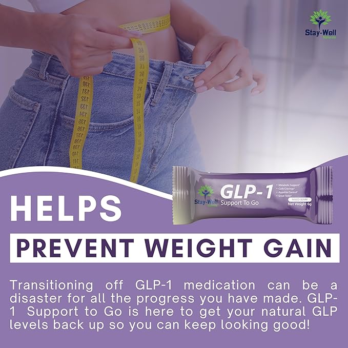 GLP-1 Supplement | Natural GLP-1 Production | GLP 1 Booster Drink Mix to Control Appetite and Cravings | Great Tasting Metabolic Support - Yerba Mate, Garcinia Cambogia, Berberine [Mixed Berry]