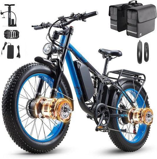 Peak 3000W Dual Motor Ebike for Adults, 48V 25AH Long Range Electric Mountain Bike, 30-34MPH Step-Thru Unlocked Electric Bike