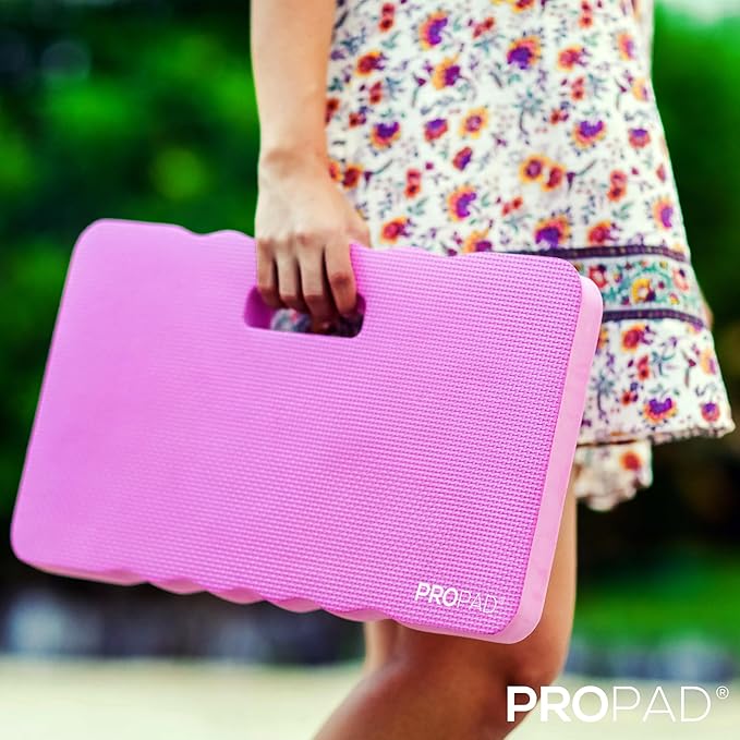 Thick Kneeling Pads, Garden Kneeler for Gardening, Bath Kneeler for Baby Bath, Kneeling Mat for Yoga, Knee Pad for Work, Floor Foam Pad, Extra Large (XL) 18 x 11 x 1.5 Inches, Pink (Pack of 2)