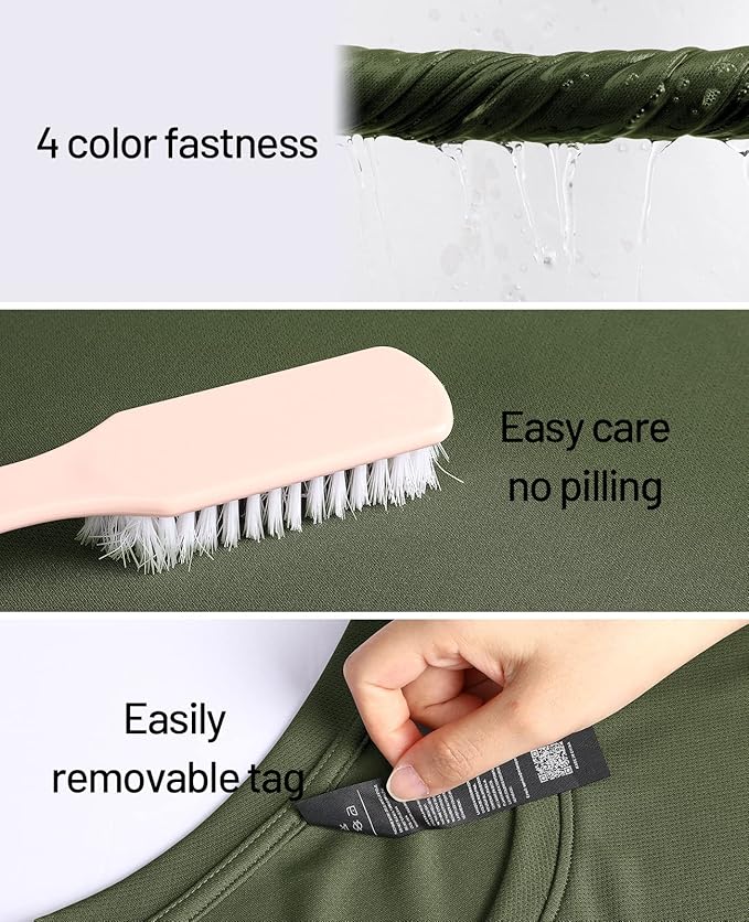 MIER Men's Quick Dry Workout Shirts Moisture Wicking Running Athletic Performance T-Shirts Recycled Polyester Top Tee