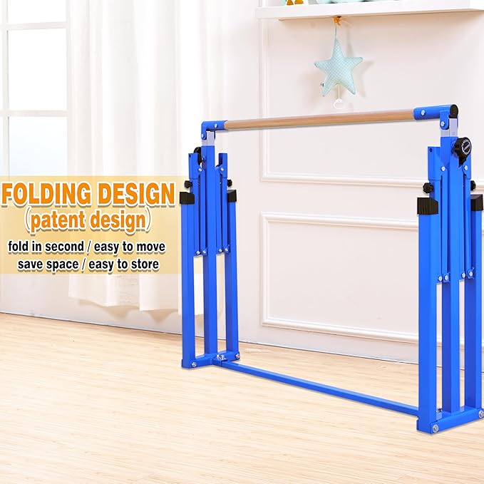 4FT/5FT Gymnastic Bar Set Gymnastics Horizontal Bar Gymnastics Kip Bar for Kids Home Use