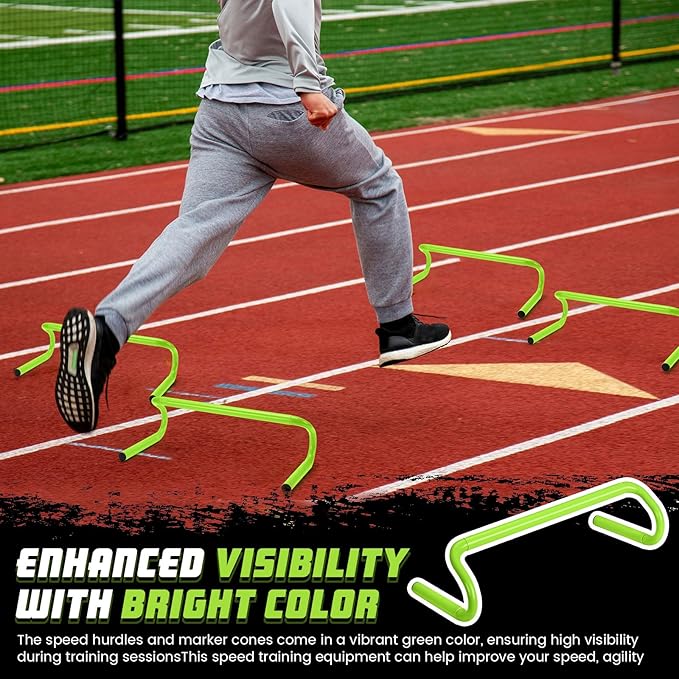 5 Pcs Speed Agility Training Hurdles Detachable Durable Equipment Plyometric and All Purpose Speed Training Hurdle Equipment for Athletes Soccer Basketball
