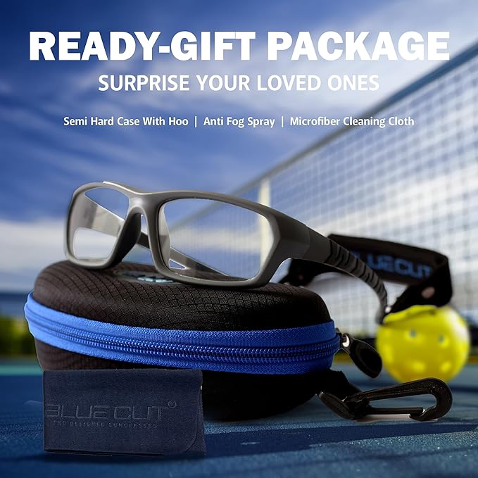 BLUE CUT Sports Protection Goggles, Photochromic Lenses Safety Glasses for Basketball, Pickleball and Outdoor Sports