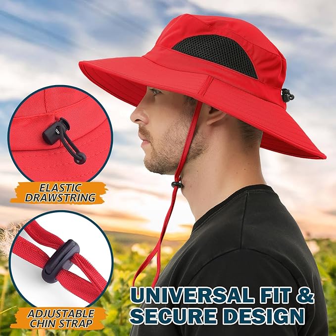 EINSKEY Wide Brim Sun Hat, UPF 50+ UV Protection Waterproof Packable Bucket Hat for Men & Women, Fishing Hiking Beach Garden