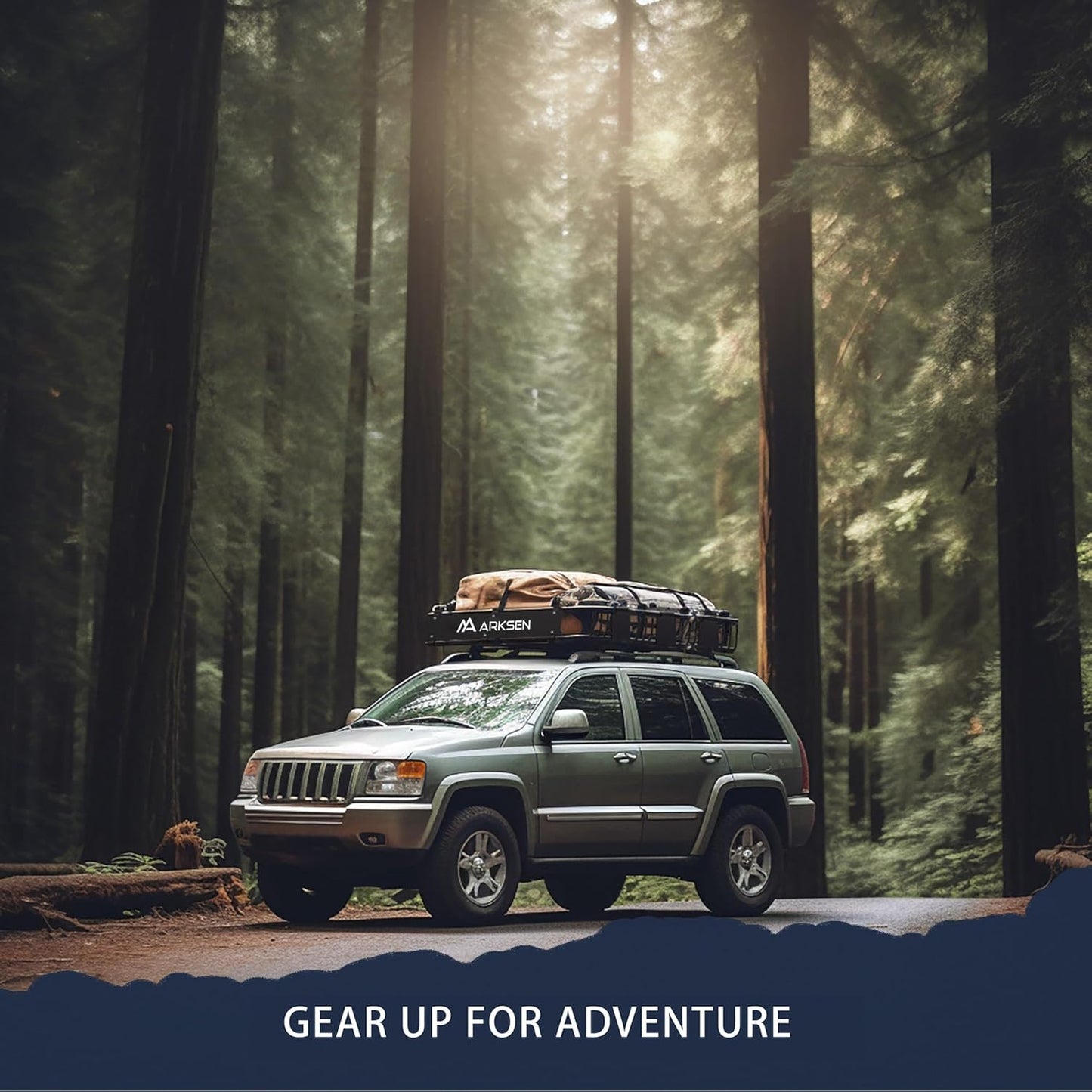 ARKSEN 84 x 50 x 6 Inch Universal Extra Wide 150LB Heavy Duty Roof Rack Cargo with 500D PVC Waterproof Cargo Bag, Car Top Luggage Holder Carrier Basket for SUV, Truck, & Car Steel Construction