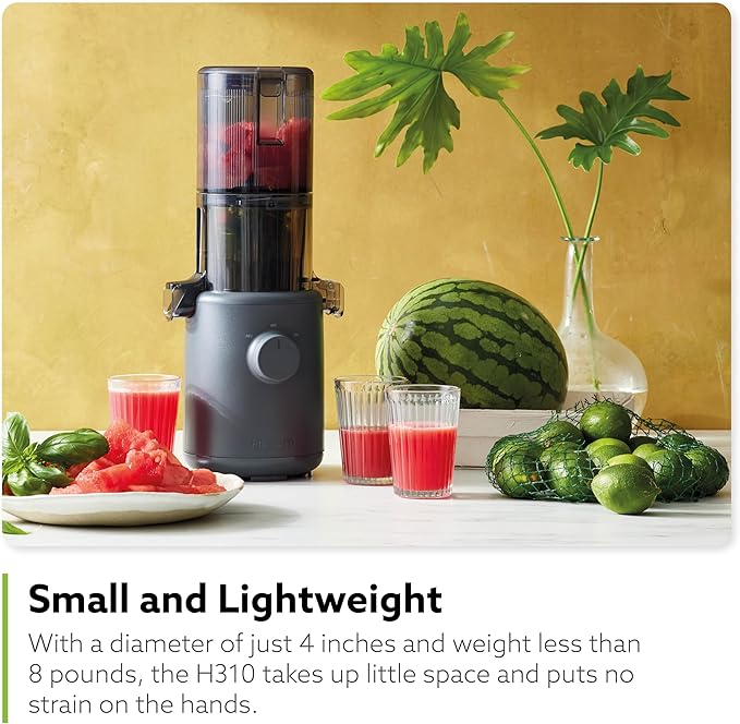 Hurom H310 Easy Clean Slow Juicer, Lavender | Compact | Quiet Motor | Hopper Fits Whole Produce | Scrub Free | Easy Assembly | Cold Press Masticating Juicer
