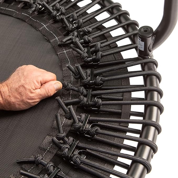 JumpSport 350 PRO Indoor Heavy Duty Fitness Trampoline, 39-inch | 36 Premium EnduroLast 4 Elastic Cords | Customized Bounce with 7 Settings | 300 lb Wt. Rating | 60-Day Free Trial to 350+ Videos