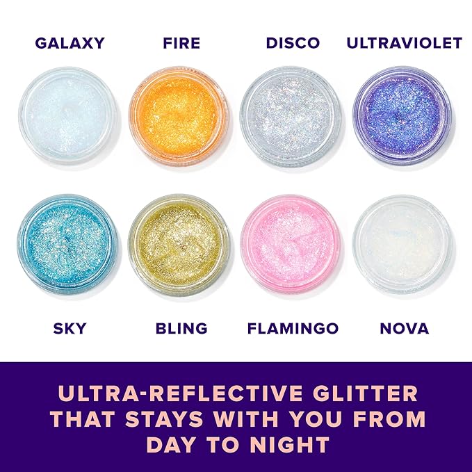 Unicorn Snot Face & Body Glitter - Cosmetic-Grade Holographic Glitter Gel - Makeup for Festivals, Raves, Anime Cosplay - Safe for Face, Easy Application & Removal, 1.7oz Purple (Ultraviolet)