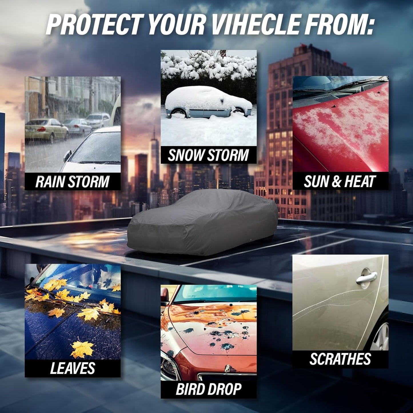 Supreme Full Car Cover - Semi Custom Fit for Orlando 2011-2018 SUV 4-Door | All-Weather Protection: Waterproof, Dustproof, Windproof, UV-Resistant | Includes Accessories