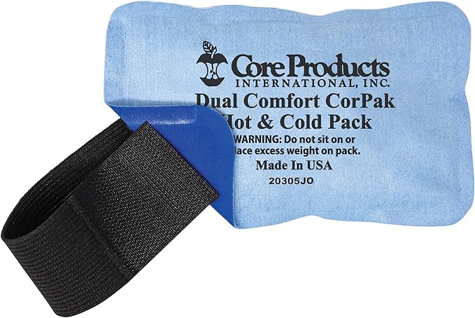 Core Products Dual Comfort CorPak - Reusable hot/Cold Pack for Knee, Back, Shoulder, or Ankle Pain; Use hot or Cold; Made in USA - Size: 3" x 5"