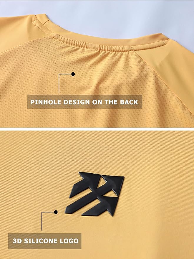 Moisture Wicking Quick Dry Soft Pickleball Workout Hiking Camping Running Shirts for Men Outdoor Sports