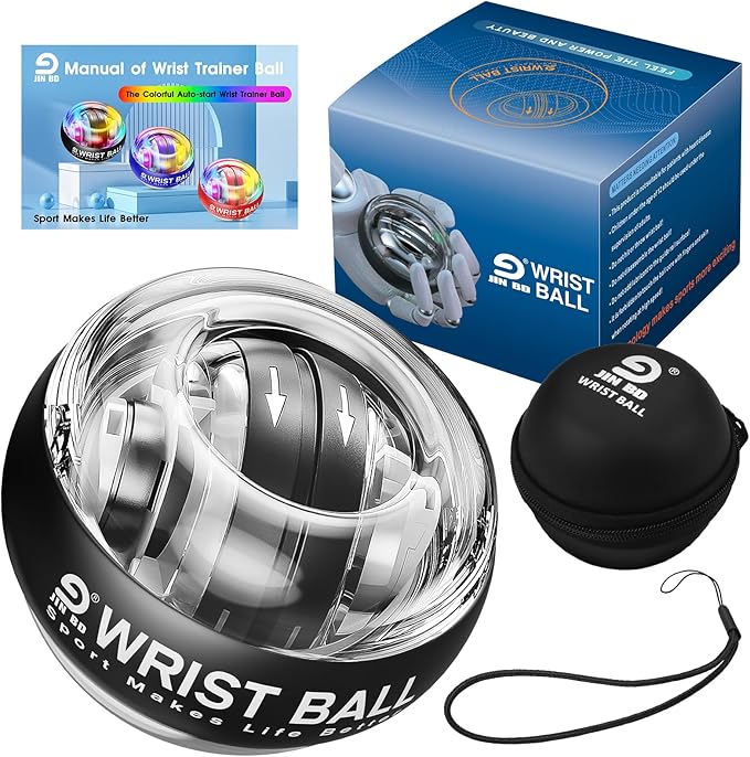 Wrist ball gyroscope forearm trainer, Torque ball, power, automatic start wrist strengthener,