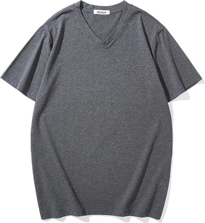 VEIISAR Premium V Neck T Shirts for Men - Modern Fitted Tees Vneck Undershirts