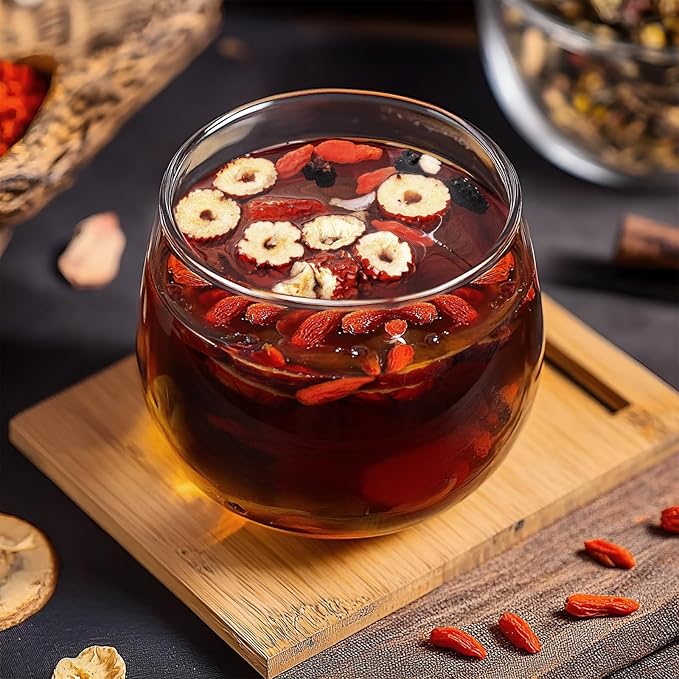 Ginseng Five Treasures Kidney Tea - Chinese Six Treasure Organic Cleanse Detox for Women and Men's Health - 7 Precious Ingredients Formula (30 Bags/2 Boxes)