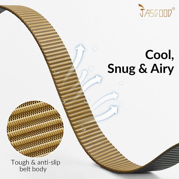 JASGOOD Nylon Canvas Breathable Military Tactical Men Waist Belt With Plastic Buckle