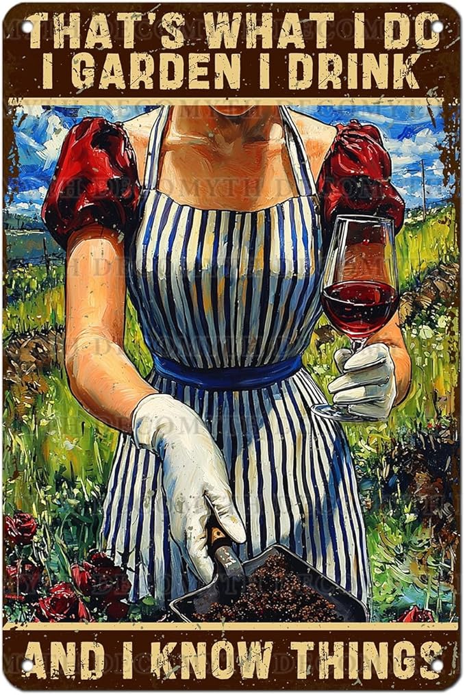 Gardening Decor That's What I Do I Garden Vintage Metal Sign for Home Yard Garden Backyard Garage Man Cave Shed Office Craft Room 12 * 8inch