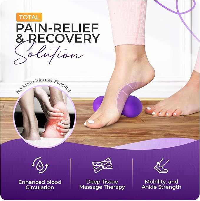 Ground Force Foot Roller – Portable Silicone Foot Massager for Plantar Fasciitis, Heel Spurs, Arch & Heel Pain Relief, Neuropathy & Myofascial Release – Trigger Point & Recovery Tool