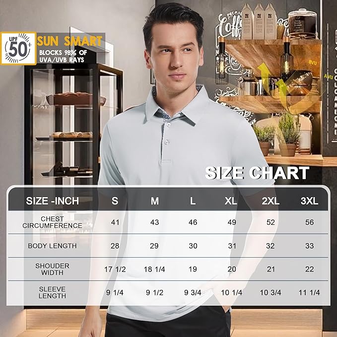 Mens Polo Shirts Short Casual Solid Stylish Dry Fit Performance Designed Collared Golf Polo Shirts for Men