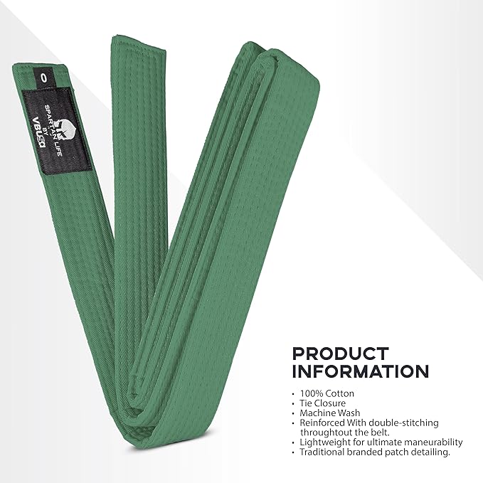 Karate Belt, All-Purpose Martial Arts Belt, Judo, Taekwondo Belt, Durable MMA Color Rank TKD Belt Size 0-6.