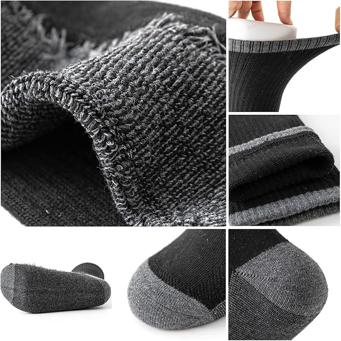 JOYNÉE 8 Pairs Mens Breathable Athletic Crew Socks Arch Support Cushioned Socks for Hiking Sports Running,Sock Size:10-13