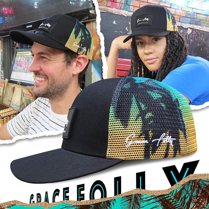 Grace Folly Trucker Hat for Men or Women- Many Cool Designs